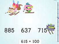  Ski Racer: Three-Digit Addition and Finding 100 More