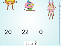 Multiply by 2: Ski Racer