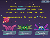 Choosing Transition Words: Star Rumble Game