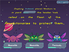 Choosing Transition Words: Star Rumble Game