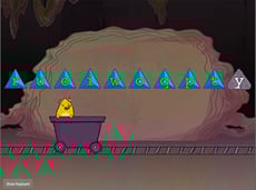 Top Row Typing: R-U-E-I-W-O-Q-P-T-Y with Gem Miner