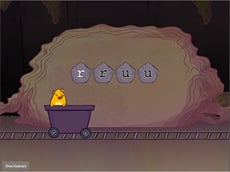 Top Row Typing: R and U with Gem Miner