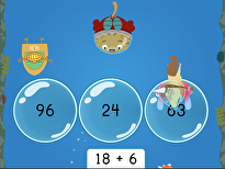 Treasure Diving: Adding Two-Digit and One-Digit Numbers