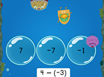 Treasure Diving: Subtracting Integers