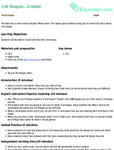 3-D Shapes...Create!