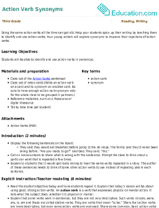 Action Verb Synonyms