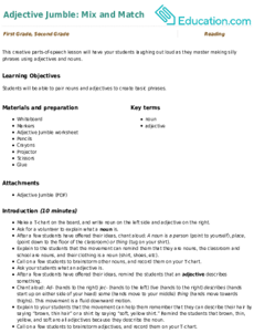 Adjective Jumble: Mix and Match