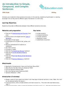 An Introduction to Simple, Compound, and Complex Sentences