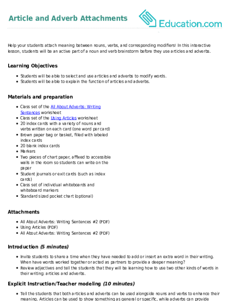 Article and Adverb Attachments