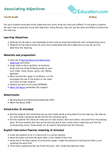 Associating Adjectives