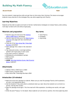 Building My Math Fluency