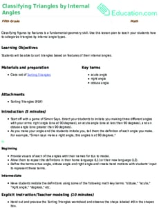 Classifying Triangles by Internal Angles