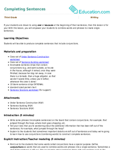 Completing Sentences