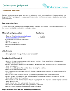 Curiosity vs. Judgment