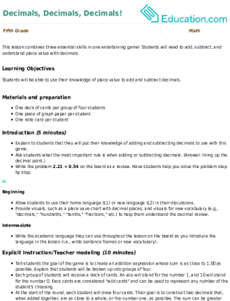 Decimals, Decimals, Decimals!