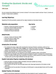Finding the Quotient: Divide and Conquer