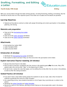 Drafting, Formatting, and Editing a Letter