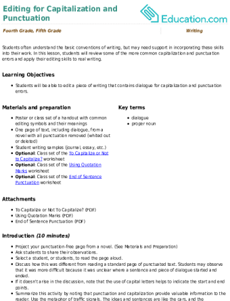 Editing for Capitalization and Punctuation