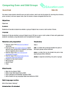 Comparing Even and Odd Groups