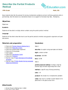 Describe the Partial Products Method