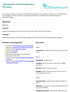 Inferences and Introductory Phrases
