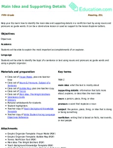 Main Idea and Supporting Details