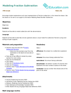 Modeling Fraction Subtraction