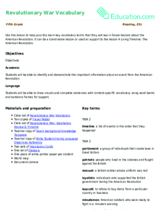 Revolutionary War Vocabulary