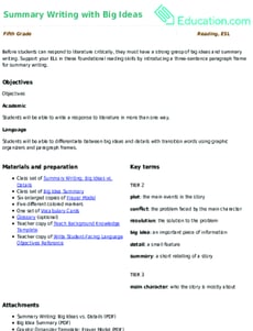 Summary Writing with Big Ideas