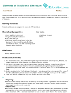 Elements of Traditional Literature