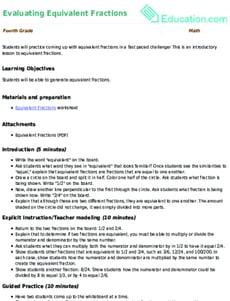 Evaluating Equivalent Fractions