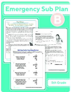 Fifth Grade Daily Sub Plan B