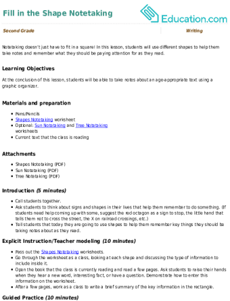Fill in the Shape Notetaking