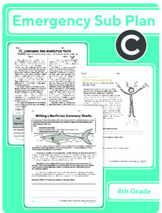 Fourth Grade Daily Sub Plan C