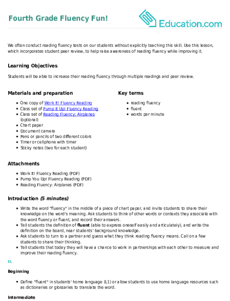 Fourth Grade Fluency Fun!