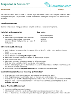 Fragment or Sentence?