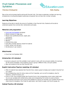 Fruit Salad: Phonemes and Syllables