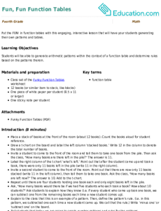Fun, Fun Function Tables