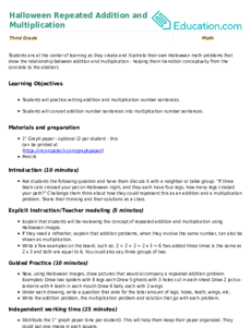 Halloween Repeated Addition and Multiplication