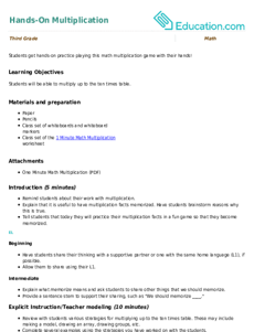 Hands-On Multiplication