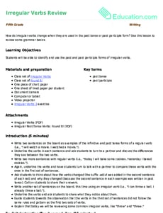Irregular Verbs Review