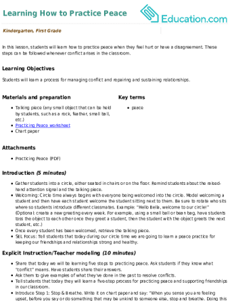 Learning How to Practice Peace