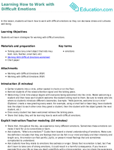 Learning How to Work with Difficult Emotions