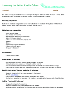 Learning the Letter E with Colors