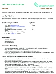 Let's Talk About Articles