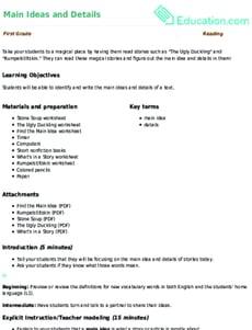 Main Ideas and Details