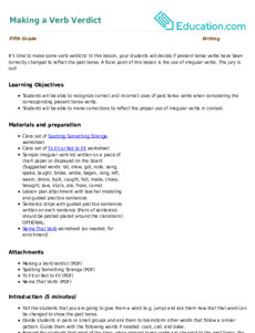 Making a Verb Verdict