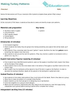 Making Turkey Patterns