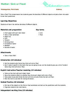 Matter: Sink or Float