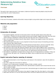 Determining Relative Size: Measure Up!